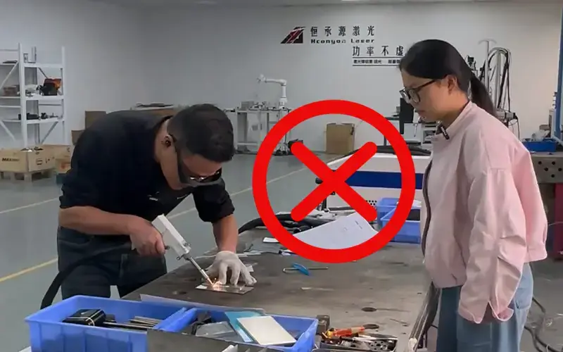 Infrared fiber laser beam welding thin stainless steel, invisible to the naked eye